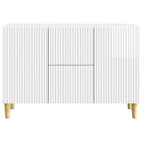 Sideboard High Gloss White 89 x 34.5 x 60 cm Engineered Wood 894659