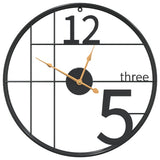 Wall Clock Black 50 cm Iron 4008401