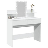 Dressing Table with LED White 100x40x130 cm 848199