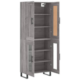 Highboard Grey Sonoma 69.5x34x180 cm Engineered Wood 3199647