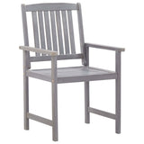 Outdoor Table And Chair Grey Wash Solid Acacia Wood Large 45941