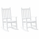 Rocking Chairs for Children 2 pcs White Solid Wood Poplar 3281596