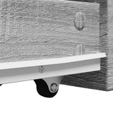 Narrow Bathroom Cupboard with Wheels Grey Sonoma Engineered Wood 855300