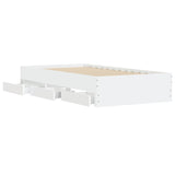 Bed Frame with Drawers without Mattress White 90x200 cm 3207294