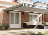 Manual Retractable Awning Anthracite and White 500x300 cm 3310238