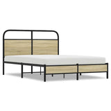 Bed Frame without Mattress 120x200 cm Sonoma Oak Engineered Wood 4100408