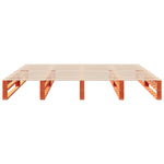 Bed Frame without Mattress Wax Brown 200x200 cm Solid Wood Pine 3302323