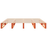 Bed Frame without Mattress Wax Brown 200x200 cm Solid Wood Pine 3302323