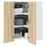 Hanging Cabinet Sonoma Oak and White 57 x 57 x 80 cm 884292