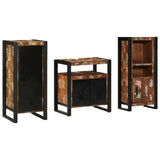 Bathroom Furniture Set 3 pcs Multicolour Solid Reclaimed Wood 3305621