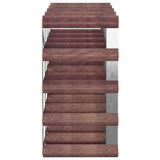 Wine Rack for 20 Bottles Brown Solid Wood Pine 340892