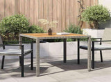 Garden Table Grey 90 x 90 x 75 cm Poly Rattan 362538
