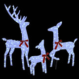 Reindeer Family 3 pcs Cold white 68 x 26 x 127 cm Fabric 42019053