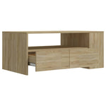 ZNTS Coffee Table Sonoma Oak 102x55x42 cm Engineered Wood 810920