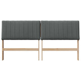 Upholstered Headboard Dark Grey 200 cm Solid Pine Wood 879375