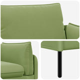 3-Seater Sofa 3-Seater Light Green 222 x 81 x 89 cm Velvet 42048645