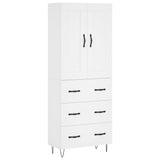 Highboard White 69.5x34x180 cm Engineered Wood 3199777