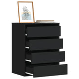 Corner Chest of Drawers Black 60x41x76 cm Engineered Wood 852871