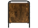 Bedside Cabinet Smoked Oak 48 x 36.5 x 60 cm Engineered Wood 8013534