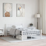 ZNTS 285298 Bed Frame White Metal 140x200 cm