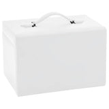 ZNTS Jewellery Box 3-Layer with Mirror Lockable White 26x18x17.5 cm 4103558