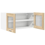 Hanging Cabinet Sonoma Oak and White 80 x 31 x 40 cm 884230