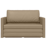 Sofa Bed Cappuccino 124 x 71 x 78 cm Artificial Leather 4106712