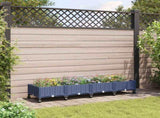 Garden Planter with Wheels Blue Grey 160 x 40 x 33 cm PP 3423130