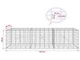 Gabion with 5 mm Wire and 5x10 cm Mesh 150x20x50 cm 3464517