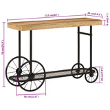 Console Table 112x36x76 cm Solid Wood Mango and Iron 353332