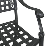 Garden Table Set 3 pcs Black Cast Aluminium 3334725