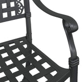 Garden Chair 2 pcs Black 55 x 56.5 x 91cm Aluminium 42002371
