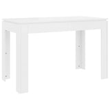 ZNTS Dining Table High Gloss White 120x60x76 cm Engineered Wood 800762