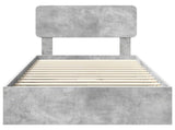 Storage Bed Concrete Grey 90 x 190 cm Engineered Wood 3412321