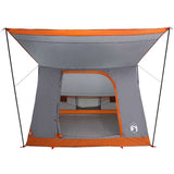 Camping Tent Grey and Orange 223 x 163 x 130 cm Taffeta 42001192