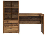 Desk with Drawer with Shelf with Storage 2 pcs Old Wood 3337351