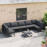 Garden Sofa Set Anthracite Steel 3378968