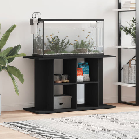 ZNTS Aquarium Stand Black 100x40x60 cm Engineered Wood 833584