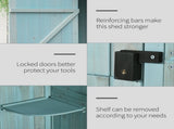 Garden Shed Vertical Utility 3 Shelves Shed Wood Outdoor Garden Tool Storage Unit Storage Cabinet, T3398P315882