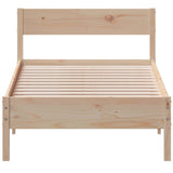Bed Frame without Mattress 75x190 cm Small Single Solid Wood Pine 842782