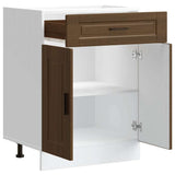 Kitchen Base Cabinet Porto Brown Oak Engineered Wood 853974