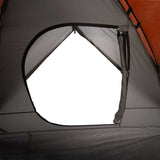 ZNTS Camping Tent Dome 3-Person Grey and Orange Waterproof 94411