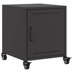 ZNTS Bedside Cabinets 2 pcs Black 36x39x43.5 cm Steel 846615