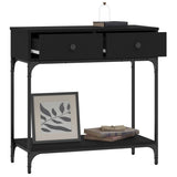 Console Table Black 75x34.5x75 cm Engineered Wood 833398