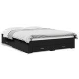 Bed Frame with Drawers without Mattress Black 140x200 cm 3280385