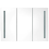 LED Bathroom Mirror Cabinet 89x14x62 cm Shining White 326531