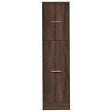 Apothecary Cabinet Brown Oak 30x41x118 cm Engineered Wood 855166