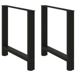 ZNTS Coffee Table Legs Black 2 pcs 80x cm Steel 4013312