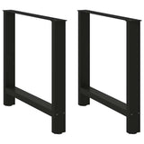 Dining Table Legs Black 2 pcs 70x cm Steel 4013308