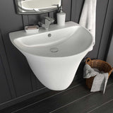 Basin White 56 x 48 x 42 cm Glazed Ceramic 143011